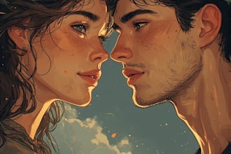 draw couple portrait illustration