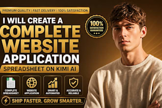build complete website app spreadsheet on kimi ai