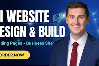 design and develop your ai website, landing page or ai web application