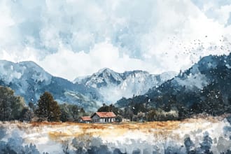 paint landscapes in watercolor
