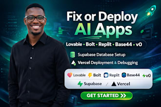 fix deploy lovable bolt new v0 replit base44 app with supabase stripe and vercel
