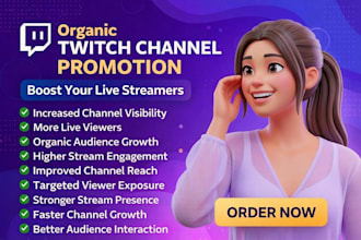 organic twitch channel promotion service promotion to boost your live streamers