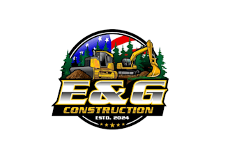create attractive imagination excavator and dozer logo design