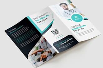 design fitness, gym and wellness center brochure for personal trainer and studio