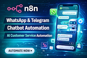 do n8n ai whatsapp telegram chatbot automation ai customer service automation
