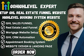 gohighlevel real estate funnel website ghl mortgage highlevel booking system