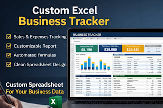 create a professional excel business tracker or custom spreadsheet