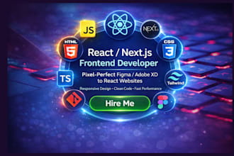 convert figma or xd to react and build react front end responsive web