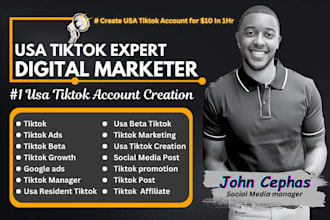 create usa tiktok account usa resident tiktok followers tiktok growth tiktok ads