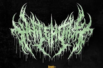 design a brutal and authentic black metal logo