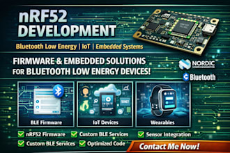 develop firmware and embedded solutions fo nrf2 bluetooth low energy devices