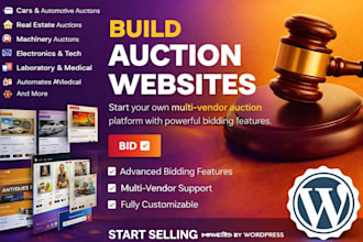 build modern responsive multivendor marketplace auction website bidding system