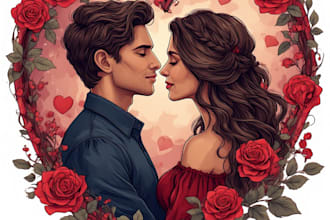 make couple portrait illustration