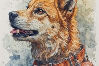 draw paint stunning pet portrait