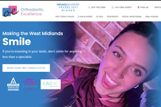 design wix orthodontic website braces clinic website invisalign clinic website