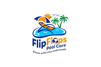 design a professional swimming pool or pool cleaning service logo