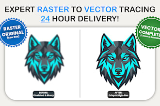 vectorize, redraw, or recreate any logo professionally
