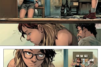 draw a professional comic strip for your story