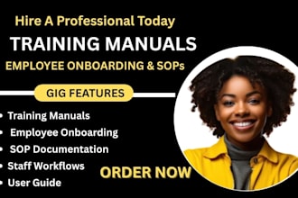 create training manual online course training course user manual sops workbook
