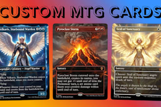 create custom tcg illustration, anime mtg card alters, and fantasy art