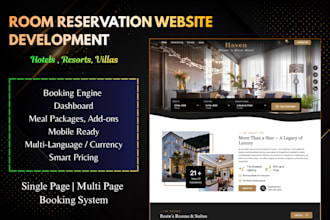 create hotel room booking website