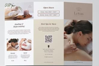 design cosmetic brochure for beauty, skincare, medspa brand and aesthetic clinic