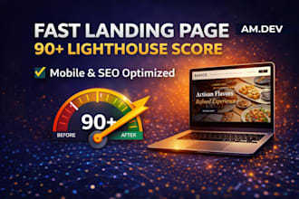 build a fast responsive landing page