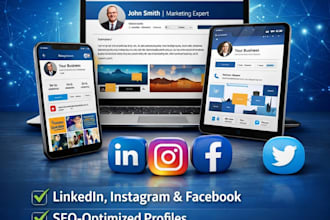 create and optimize your social media profiles with best SEO