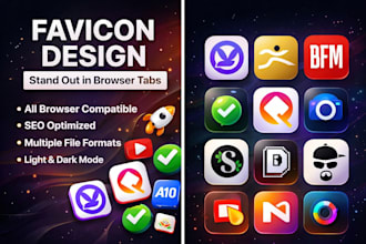 design a professional favicon and website icon for your brand