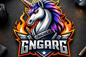 design a powerful and professional horse logo