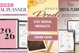 design etsy digital planner etsy phyperlinked planner etsy digital download etsy