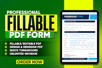 create fillable pdf forms and design pdf