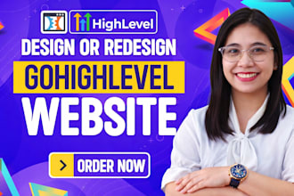 design a modern, responsive website via go high level