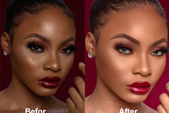 high end skin retouching and professional beauty editing
