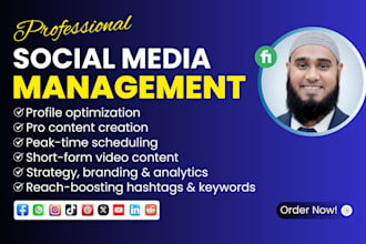 manage social media marketing with SEO posts and engagement