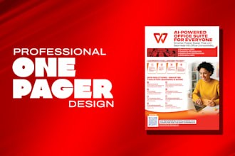 do one pager, flyer, teaser, or executive summary design
