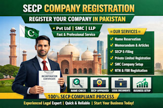 register a pvt ltd or smc company in pakistan