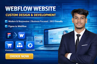 design and develop a webflow landing page