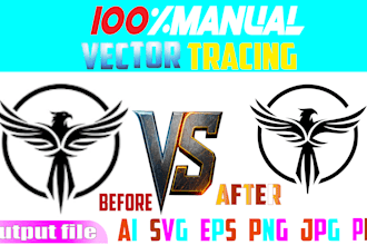 manually vector trace and convert logo to vector