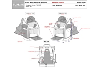 create a detailed backpack design to your specifications
