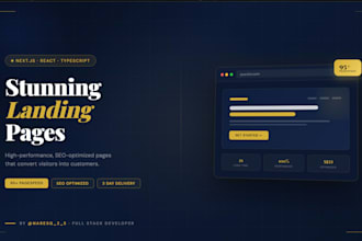 build a stunning nextjs landing page with SEO optimization