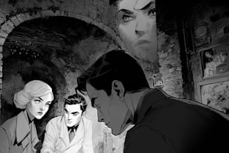 professional comic book illustration for your story