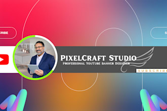design professional youtube banner and art