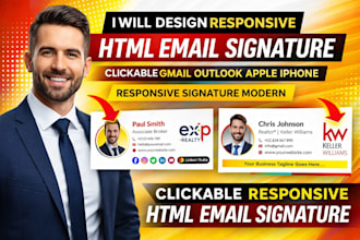 do clickable html email signature outlook apple mailchimp klaviyo modern footer