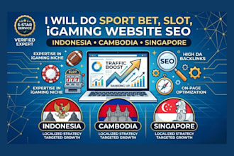 do sport bet slot igaming website SEO, indonesia cambodia singapore