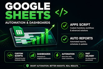 automate google sheets and build dashboards with apps script