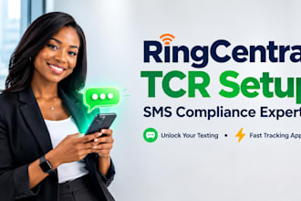 fix ringcentral tcr setup and SMS compliance for fast approval