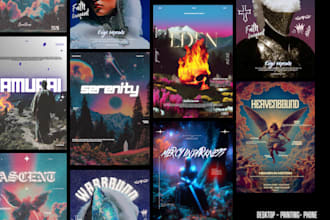 create a desktop wallpaper or graphic poster for you