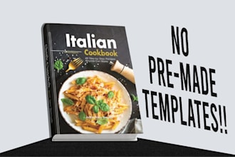design cookbook cover or recipe book cover design