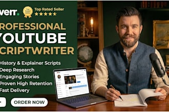 write an professional history script for youtube